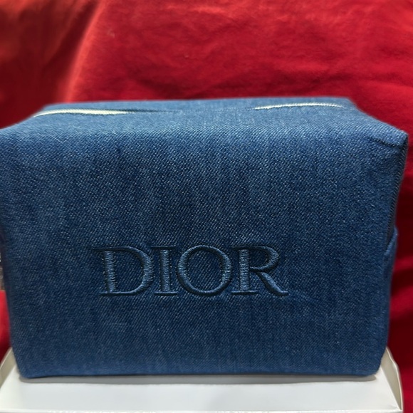 Dior Denim Cosmetic Pouch NIB - Picture 2 of 4